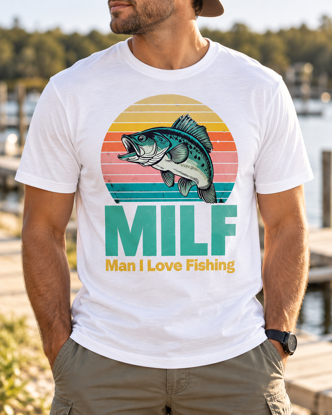 Men's MILF (Man I Love Fishing) Tshirt
